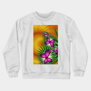 Colourful Butterfly Pattern Crewneck Sweatshirt